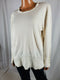 JM COLLECTION Women Long Sleeve Ivory Scoop Neck Pullover Sweater Top PLUS 0X