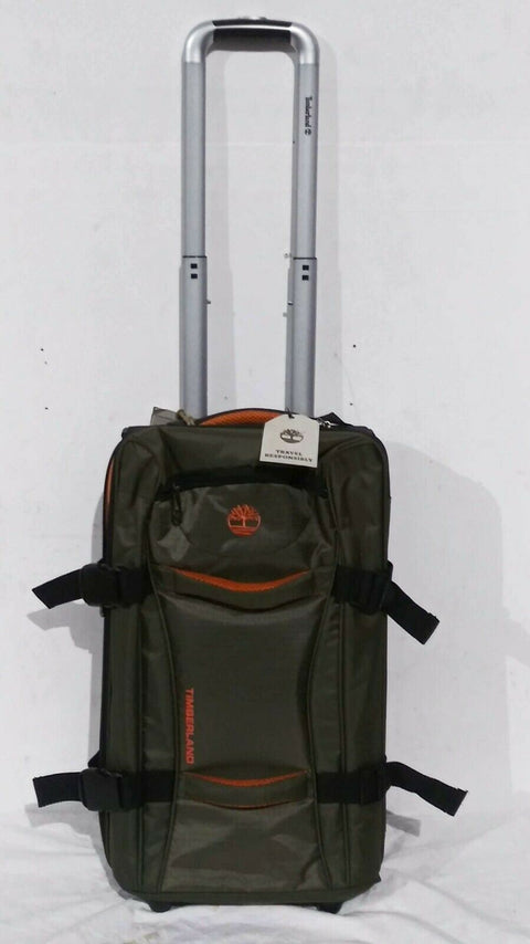 $300 New Timberland Twin Mountain 22"  Wheeled Carry On Hiking Duffel Bag Green