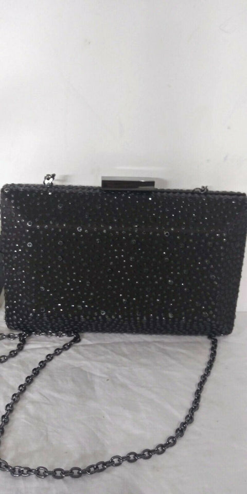 Inc International Concepts Femmes Jessaca Pierre Boite Chaîne Pochette Noir - evorr.com
