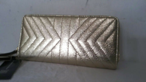 Neuf I. N.c. Glamour Métallique Matelassé Zip-Autour Crédit Cartes Wallet Sac Or - evorr.com