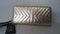 New I.N.C. Glam Metallic Quilted Zip-Around Credit Cards Wallet Bag Gold - evorr.com