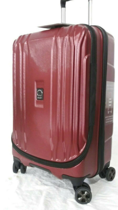 $300 New Delsey Eclipse 25" Spinner Luggage Bag Hard Shell TSA Lock Red