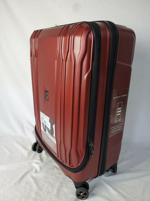 $300 New Delsey Eclipse 25" Spinner Luggage Bag Hard Shell TSA Lock Red