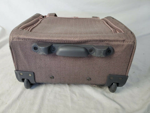 $240 LONDON FOG Newcastle Softside Under-Seater Bag Herringbone Carry On - evorr.com