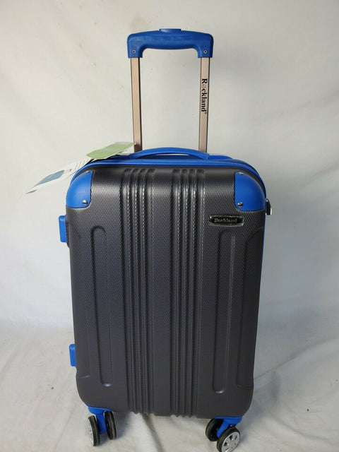 $240 New Rockland Sonic ABS Gray Spinner Luggage Carry On Suitcase 20"