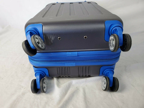 $240 New Rockland Sonic ABS Gray Spinner Luggage Carry On Suitcase 20"