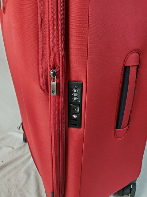$820 NEW VICTORINOX Swiss Army Nova Large Soft Red Luggage Suitcase 29"