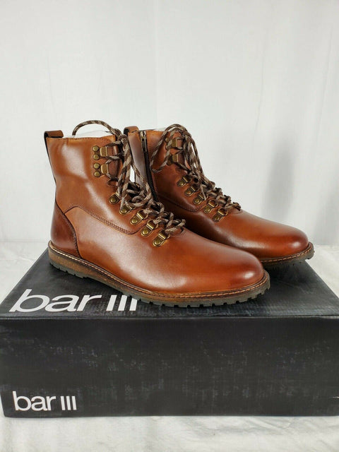 $109 New Bar III Men's Whitaker Leather Boots Lace Up Brown Size 10 US - evorr.com