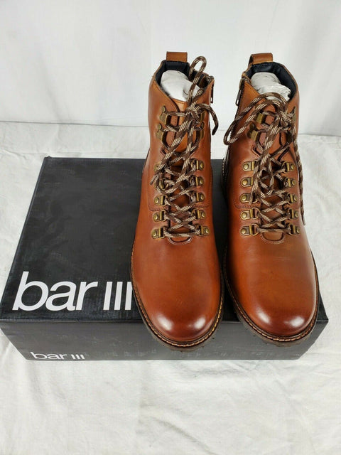 $109 New Bar III Men's Whitaker Leather Boots Lace Up Brown Size 10 US - evorr.com