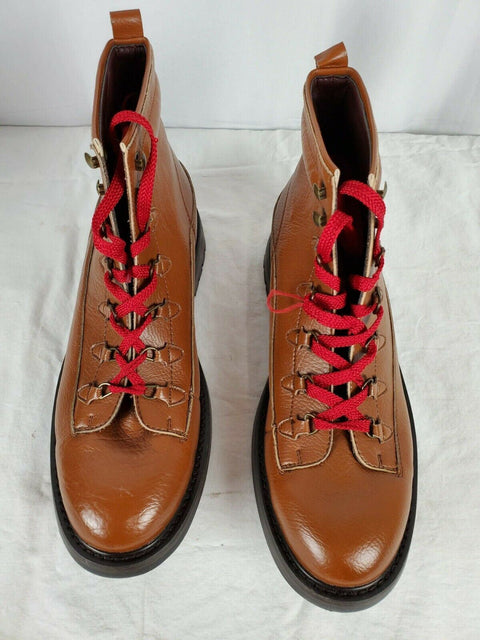$109 Guess Men's GM Ruskin Alpine Ankle Boots Brown Lace UP Leather Size 11.5 - evorr.com