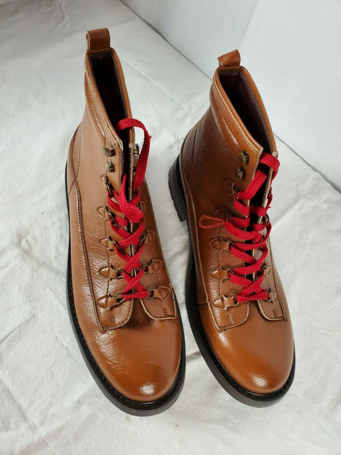 $109 Guess Men's GM Ruskin Alpine Ankle Boots Brown Lace UP Leather Size 11.5 - evorr.com