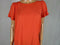 $109 CECE Women's Orange Short Sleeve Blouse Top Scoop Neck Size L - evorr.com
