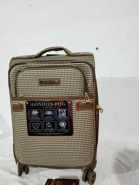 $320 New London Fog Oxford II 20" Soft Spinner Suitcase Carry On Luggage