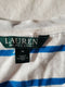 Lauren Ralph Lauren Women Short Sleeve T-Shirt Blouse Top White Blue Striped M - evorr.com