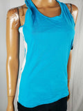 Lauren Ralph Lauren Women Sleeveless T-Shirt Blouse Top Blue Active Gym Size M