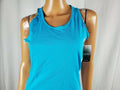 Lauren Ralph Lauren Women Sleeveless T-Shirt Blouse Top Blue Active Gym Size M