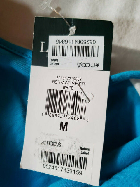 Lauren Ralph Lauren Women Sleeveless T-Shirt Blouse Top Blue Active Gym Size M