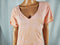 Sanctuary Women Pink Short Sleeve V-Neck T Shirt Blouse Top Size L - evorr.com