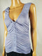 Intimately Free People Women's Sleeveless Purple Ruched V-neck Blouse Top Size S - evorr.com