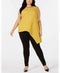 ALFANI Women Yellow Texture Scoop Neck Sleeveless Asymmetrical Tunic Top Plus 2X