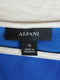 ALFANI Womens Royal Blue Crepe White Piping Short Flare Sleeve Shirt Top Plus 1X