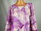 Alfani Women Scoop-Neck 3/4 Sleeve Purple Illusion Printed Lace Trim Top Plus 2X - evorr.com