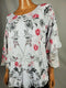 Alfani Women Scoop-Neck Layered Short-Sleeve Pink White Print Blouse Top Plus 2X - evorr.com