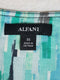 Alfani Women's Scoop-Neck Blue Printed Round Hem Scoop Neck Blouse Top Plus 16W