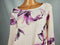 Alfani Women Scoop-Neck Peach Floral Front-Tuck Blouse Top Ruched Sleeve Plus 2X