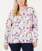 New Karen Scott Women Long Sleeve Button Up Multi Floral Knit Cardigan Plus 2X - evorr.com