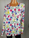 New Karen Scott Women Long Sleeve Button Up Multi Floral Knit Cardigan Plus 2X - evorr.com