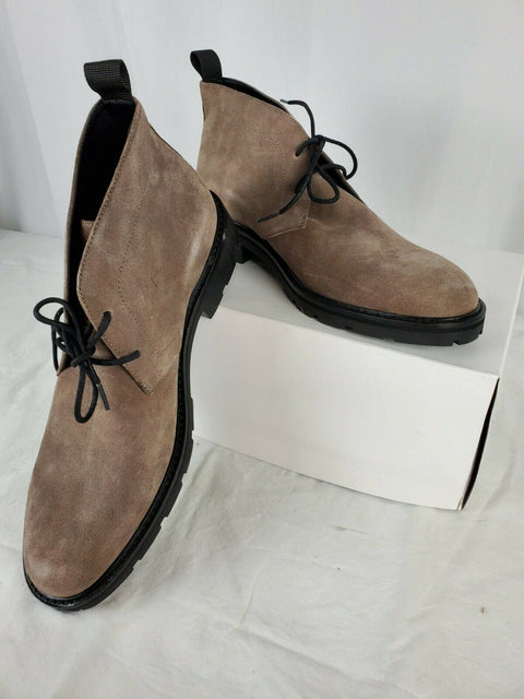 Calvin Klein Men's Ultan Calf Suede Chukka Boot Army Fatigue Brown Shoes 10 US - evorr.com