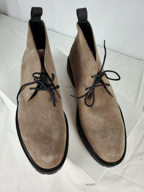 Calvin Klein Men's Ultan Calf Suede Chukka Boot Army Fatigue Brown Shoes 10 US - evorr.com