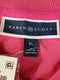 New Karen Scott Womens Short Sleeve Collared Pink Henley Polo Blouse Top Size XL - evorr.com