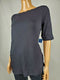 New Karen Scott Women's Elbow Sleeve Boat Neck Black Cotton Blouse Top Size M - evorr.com