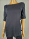 New Karen Scott Women's Elbow Sleeve Boat Neck Black Cotton Blouse Top Size M - evorr.com