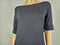 New Karen Scott Women's Elbow Sleeve Boat Neck Black Cotton Blouse Top Size M - evorr.com