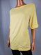Karen Scott Women's Elbow Sleeve Boat Neck Yellow Cotton Solid Blouse Top 2XL - evorr.com