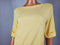 Karen Scott Women's Elbow Sleeve Boat Neck Yellow Cotton Solid Blouse Top 2XL - evorr.com