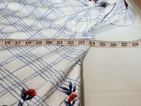 Karen Scott Women's Long Sleeve Button Front Gingham Flowers Cardigan Plus 1X - evorr.com