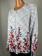 Karen Scott Women's Long Sleeve Button Front Gingham Flowers Cardigan Plus 3X - evorr.com