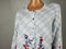 Karen Scott Women's Long Sleeve Button Front Gingham Flowers Cardigan Plus 3X - evorr.com