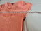 New Karen Scott Women's Short Sleeve Pink Split Neck Bib Blouse Top Size Small
