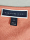 New Karen Scott Women's Short Sleeve Rose Pink Split Neck Bib Blouse Top Size S