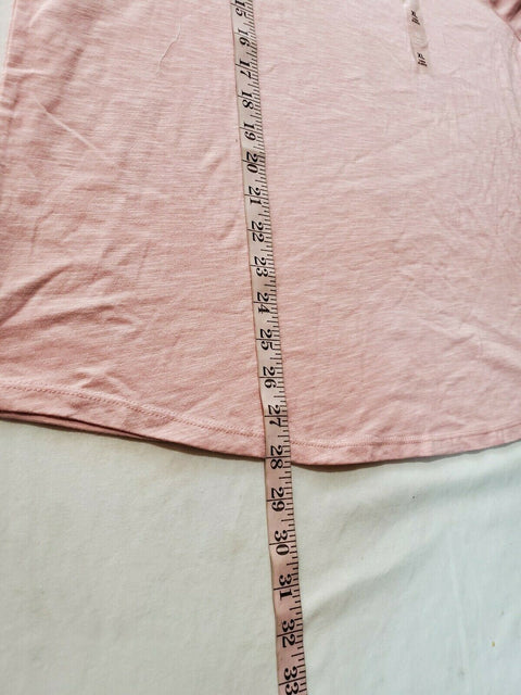 New Style&Co. Women's Long Sleeve Pink Scoop-Neck Solid Blouse Top Size XL - evorr.com