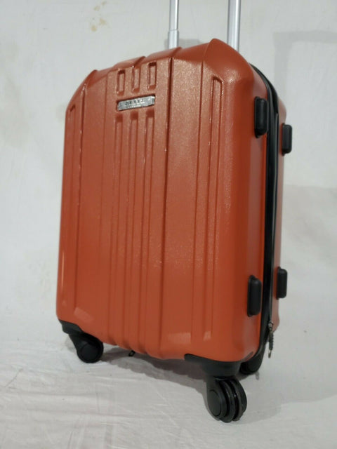 $280 Elite 20" Hard Luggage Spinner Suitcase Carry on Orange TSA Lock