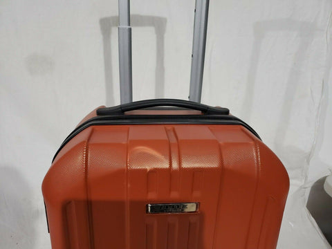 $280 Elite 20" Hard Luggage Spinner Suitcase Carry on Orange TSA Lock