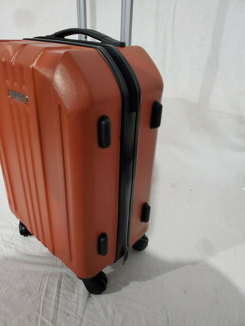 $280 Elite 20" Hard Luggage Spinner Suitcase Carry on Orange TSA Lock