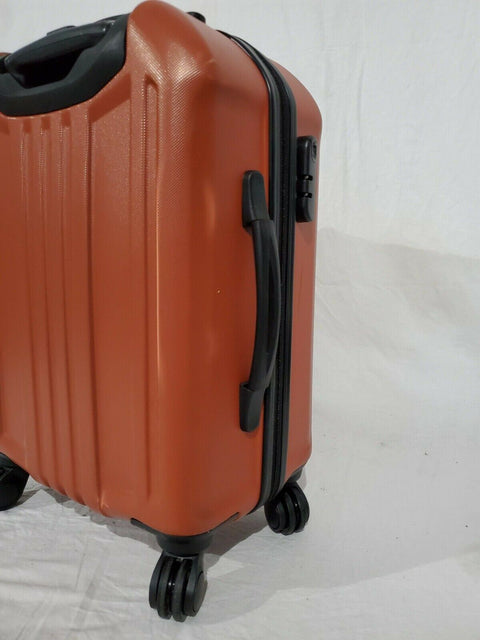 $280 Elite 20" Hard Luggage Spinner Suitcase Carry on Orange TSA Lock