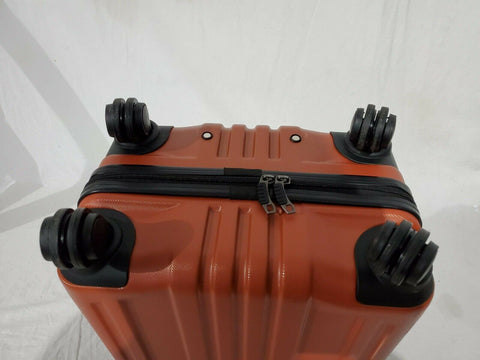 $280 Elite 20" Hard Luggage Spinner Suitcase Carry on Orange TSA Lock